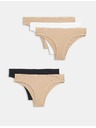 Marks & Spencer Öt darabos női brazil bugyikészlet bézs, fekete és fehér színben Marks & Spencer