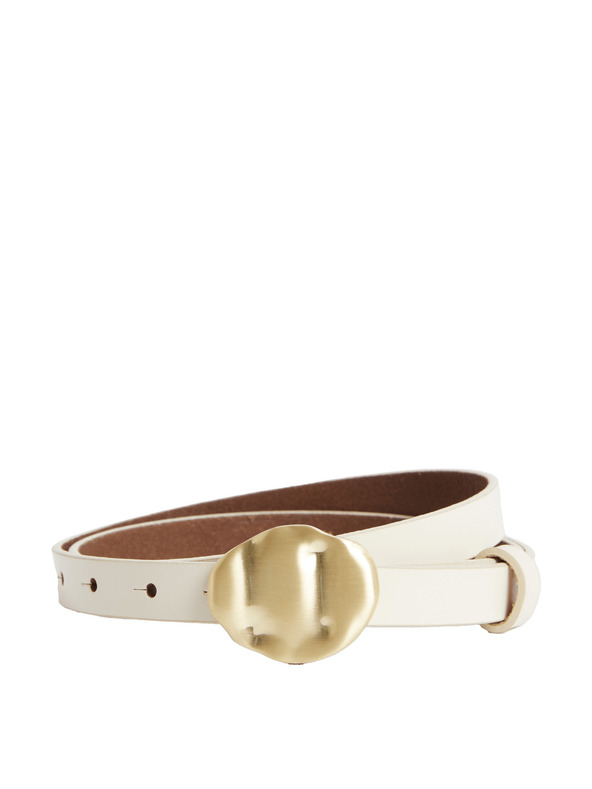 Marks & Spencer Bőr farmer öv csattal Marks & Spencer törtfehér