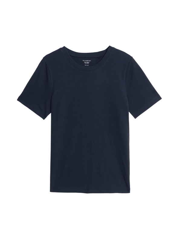 Marks & Spencer Sötétkék Marks & Spencer női pamut basic póló