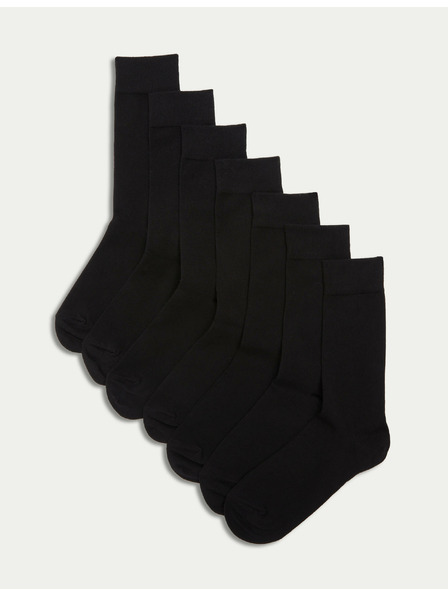 Marks & Spencer Hét pár fekete Marks & Spencer Cool & Fresh™ férfi zokni készlet