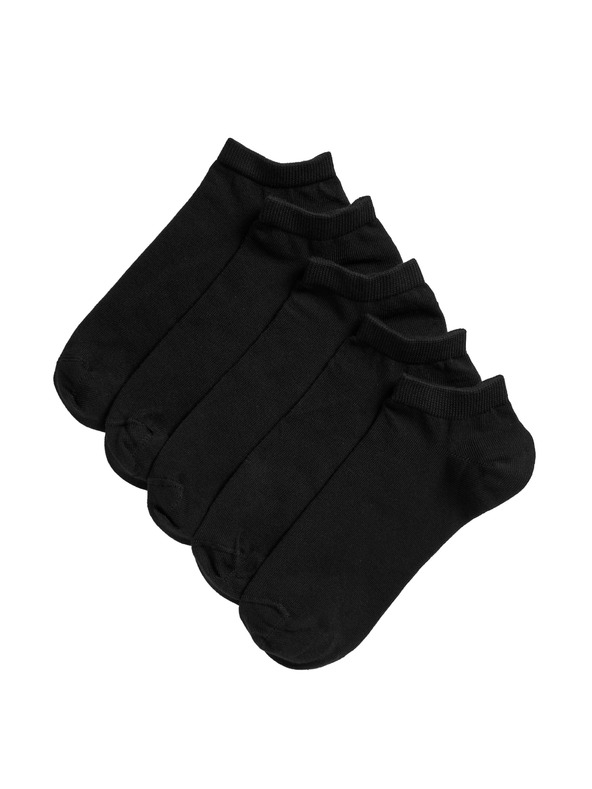 Marks & Spencer 5 pár Marks & Spencer Cool & Fresh™ sportzokni fekete színben