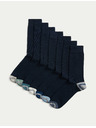 Marks & Spencer 7 pár Cool & Fresh™ magas pamutszövetből készült zokni Marks & Spencer Navy