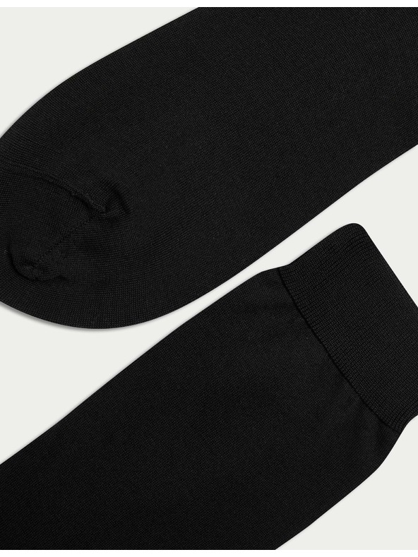 Marks & Spencer Tiszta pamut zokni, 3 pár Marks & Spencer fekete