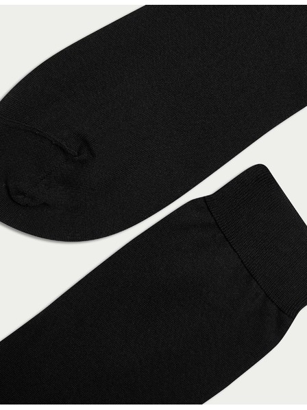 Marks & Spencer Tiszta pamut zokni, 3 pár Marks & Spencer fekete