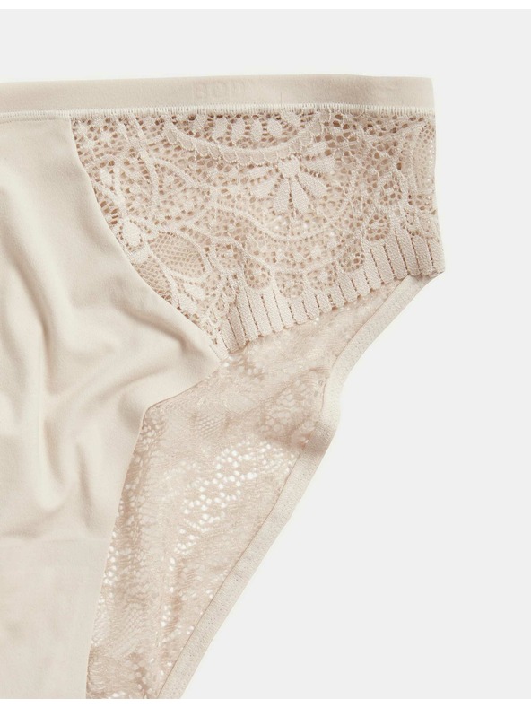 Marks & Spencer Magas kivágású Body Soft™ alsónadrág, 3 darabos szett Marks & Spencer bézs színű