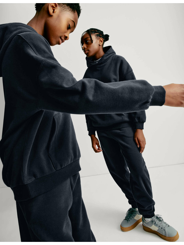 Marks & Spencer Magas pamutból készült melegítőnadrág (6-16 éves korig) Marks & Spencer tengerészkék