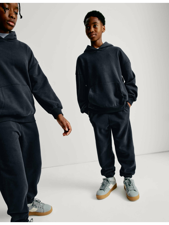 Marks & Spencer Magas pamutból készült melegítőnadrág (6-16 éves korig) Marks & Spencer tengerészkék