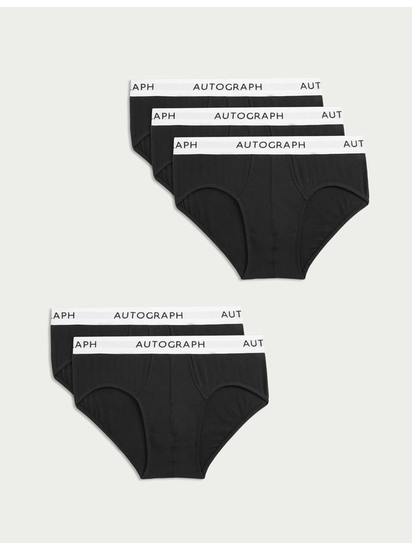 Marks & Spencer Supima® pamutból és modálból készült alsónadrág, 5 db Marks & Spencer fekete