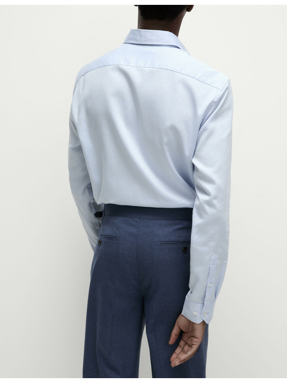 Marks & Spencer Szabályos szabású, tiszta pamut ing kis pöttyökkel Marks & Spencer kék