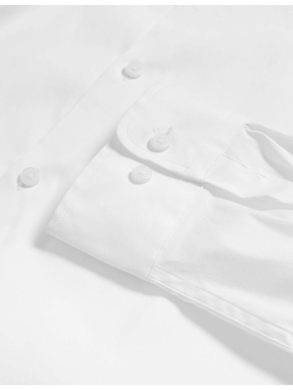 Marks & Spencer Marks & Spencer fehér, magas derekú, vasalatlan, sztreccs pamut póló