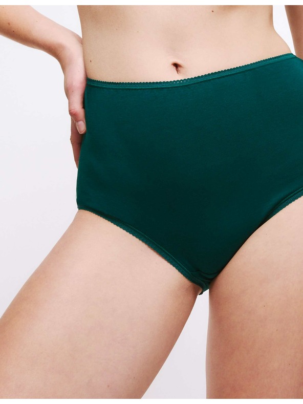 Marks & Spencer Lycra™ nyomtatott pamut derekú bugyi, 5 db Marks & Spencer zöld