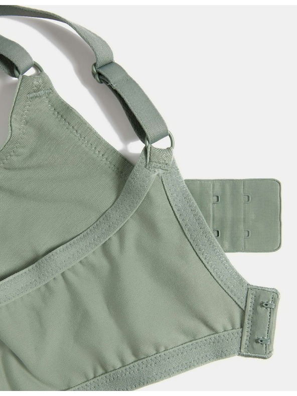 Marks & Spencer Sima merevítős dekoltázs melltartó, 4-es méret, 5. méret, merevítővel. A-E, 3 db Marks & Spencer zöld, 3 db.