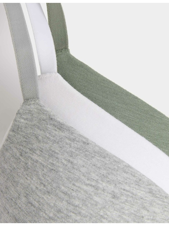 Marks & Spencer Push-up pamut aláöltözetes melltartók, 3 db, méretezés. A-E Marks & Spencer zöld