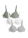 Marks & Spencer Push-up pamut aláöltözetes melltartók, 3 db, méretezés. A-E Marks & Spencer zöld