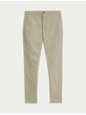 Marks & Spencer Stretch chino nadrág vékony szabású Marks & Spencer bézs színű