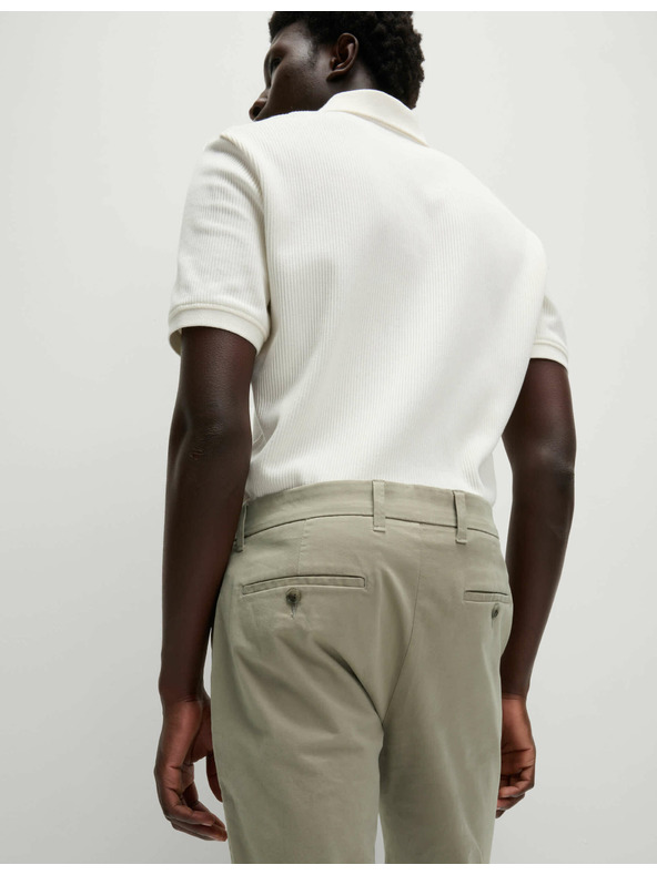 Marks & Spencer Stretch chino nadrág vékony szabású Marks & Spencer bézs színű