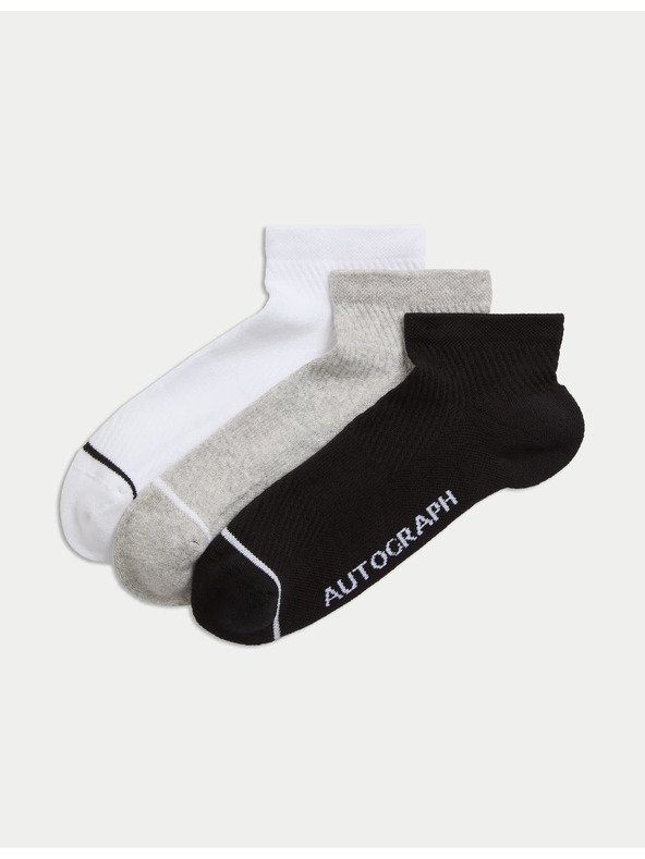 Marks & Spencer 3 darabos rövid Supima® pamut zokni