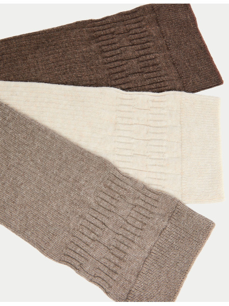 Marks & Spencer 3 páros finom szegélyű zokni, Marks & Spencer barna