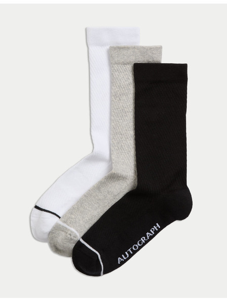 Marks & Spencer 3 darabos Supima® pamut sport zokni, Marks & Spencer többszínű