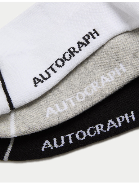 Marks & Spencer 3 darabos Supima® pamut sport zokni, Marks & Spencer többszínű