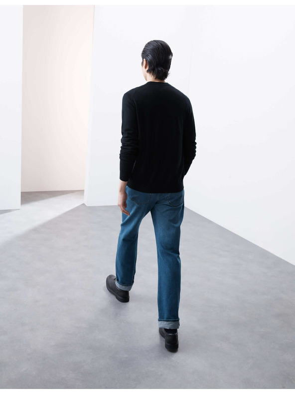 Marks & Spencer V-nyakú merinói gyapjú kardigán Marks & Spencer kék