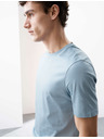 Marks & Spencer Prémium pamut póló, slim fit Marks & Spencer kék