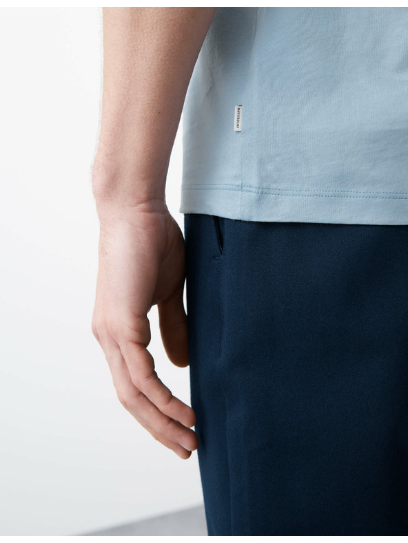 Marks & Spencer Prémium pamut póló, slim fit Marks & Spencer kék