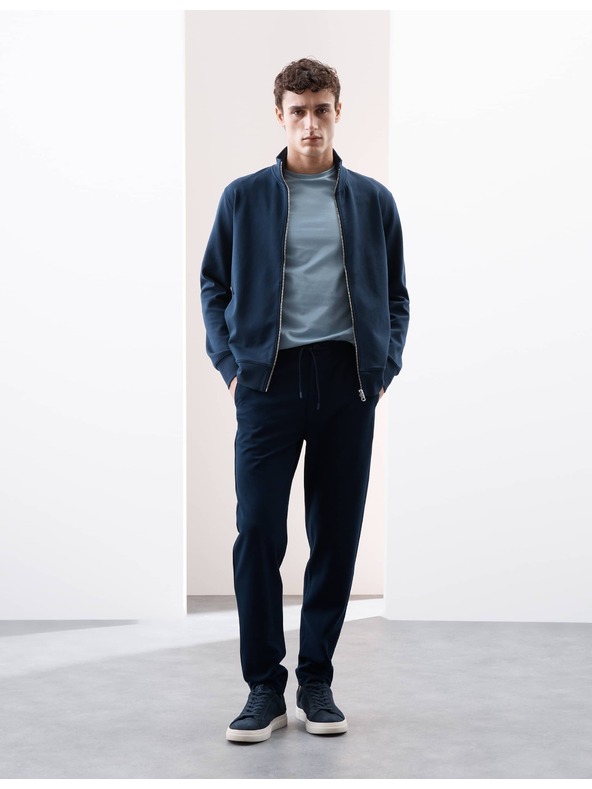 Marks & Spencer Prémium pamut póló, slim fit Marks & Spencer kék