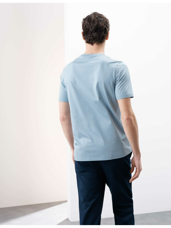 Marks & Spencer Prémium pamut póló, slim fit Marks & Spencer kék