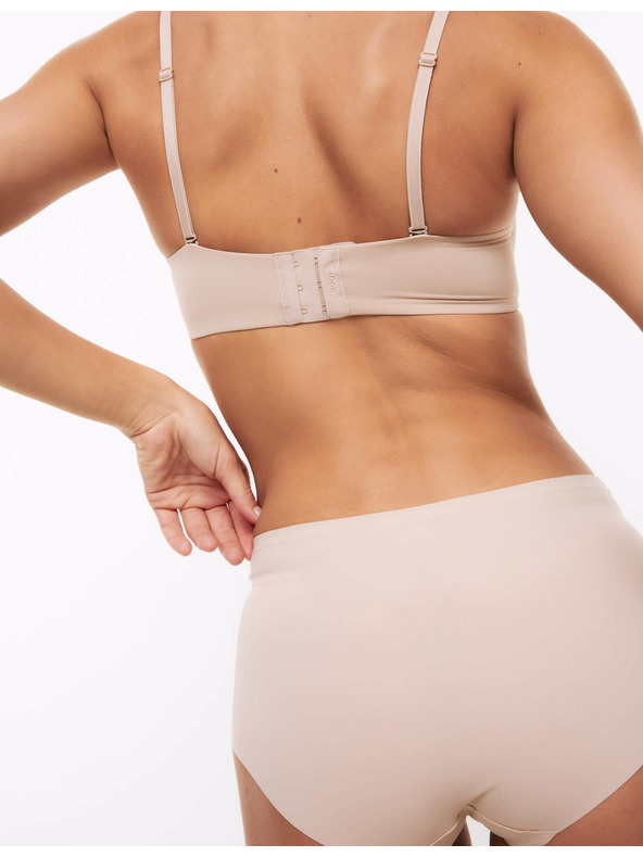 Marks & Spencer Varrásmentesen szegett rövidnadrág magas derékkal, 3 db csomag Marks & Spencer bézs