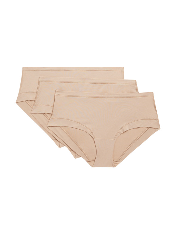 Marks & Spencer Modal rövidnadrág alacsony derékkal és Flexifit™ technológiával, 3 db Marks & Spencer bézs
