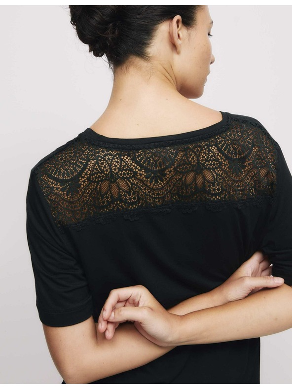 Marks & Spencer Marks & Spencer fekete, pizsama felső csipke részlettel