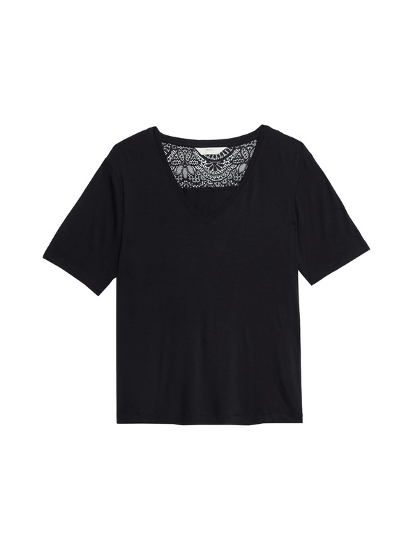 Marks & Spencer Marks & Spencer fekete, pizsama felső csipke részlettel