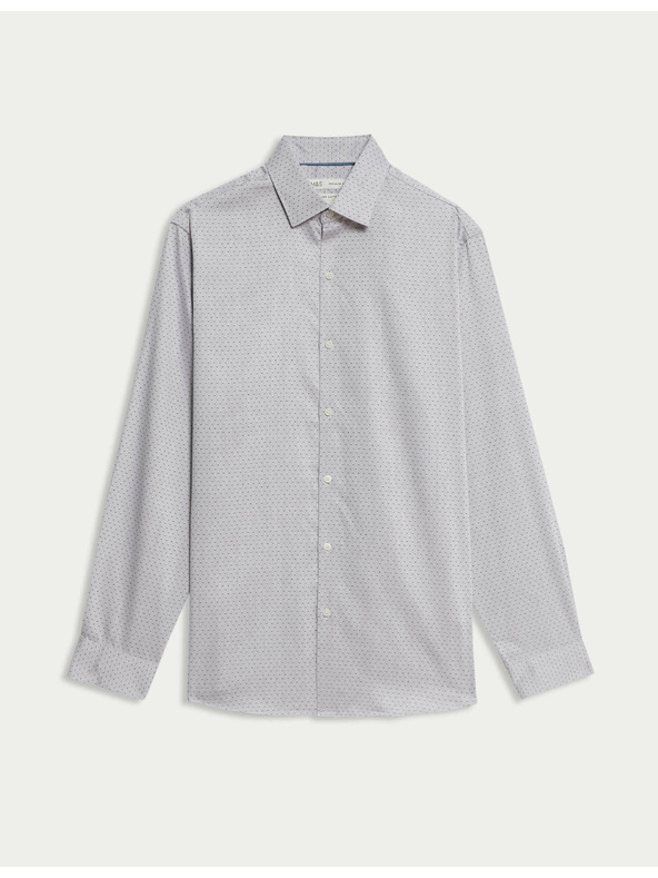 Marks & Spencer Marks & Spencer normál fazonú ing fehér pamut ing lila