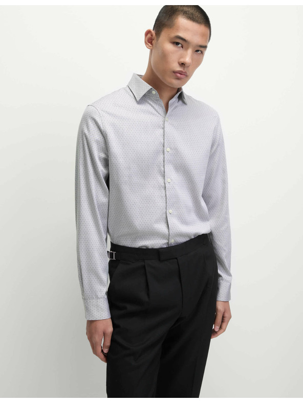 Marks & Spencer Marks & Spencer normál fazonú ing fehér pamut ing lila