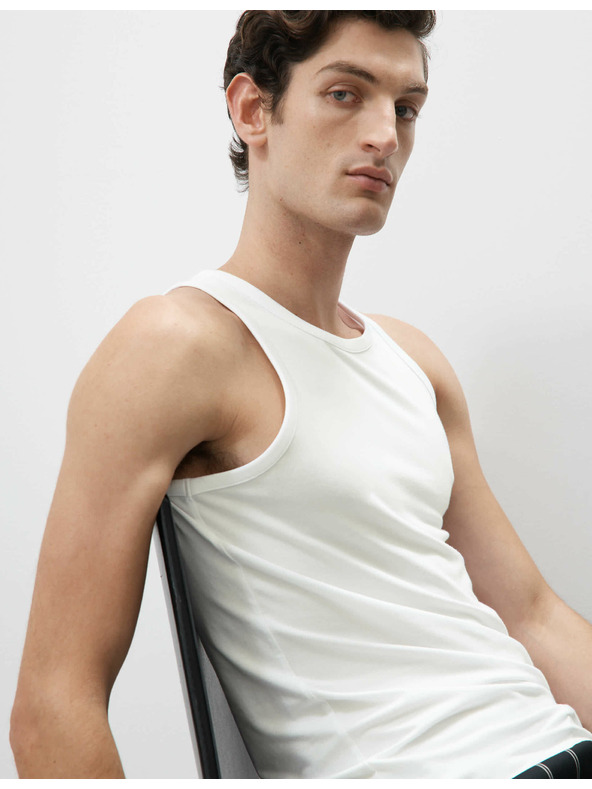 Marks & Spencer Ujjatlan pulóveres felső Supima® pamutból és modálból Marks & Spencer fehér