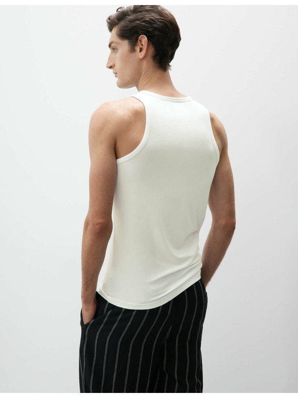 Marks & Spencer Ujjatlan pulóveres felső Supima® pamutból és modálból Marks & Spencer fehér