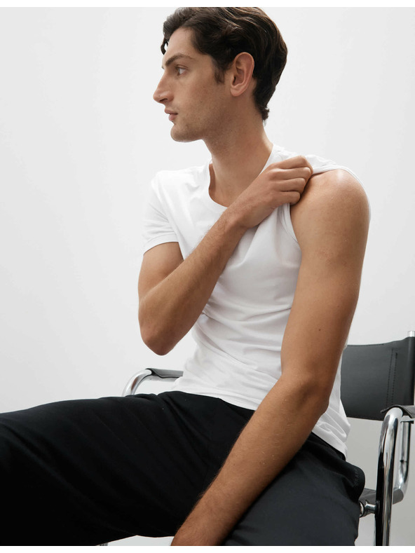 Marks & Spencer Supima® pamut keverékből készült tank top Marks & Spencer fehér