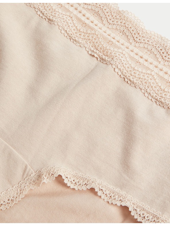 Marks & Spencer 3 db magas derekú, magas pamuttartalmú rövidnadrág, Marks & Spencer bézs