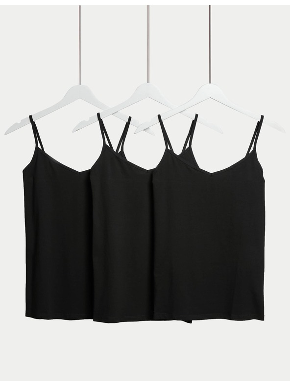 Marks & Spencer 3 db pántos trikó magas pamuttartalommal, Marks & Spencer fekete