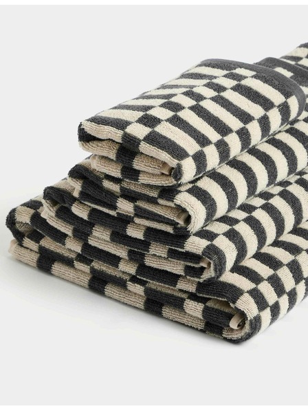 Marks & Spencer Geometriai mintás törölköző 100% pamutból Marks & Spencer szürke