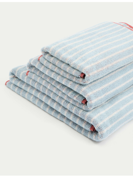 Marks & Spencer Csíkos törölköző 100% pamutból Marks & Spencer kék