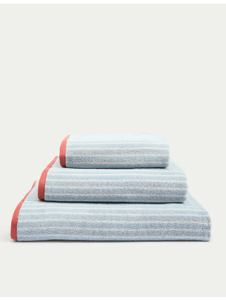 Marks & Spencer Csíkos törölköző 100% pamutból Marks & Spencer kék