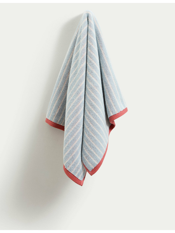 Marks & Spencer Csíkos törölköző 100% pamutból Marks & Spencer kék