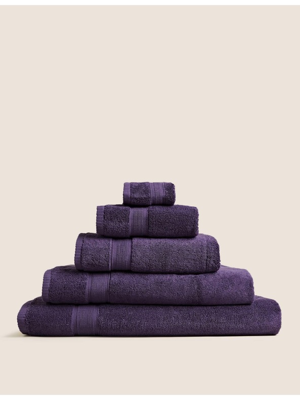 Marks & Spencer Extra puha antibakteriális törölköző 100% pamutból Marks & Spencer lila