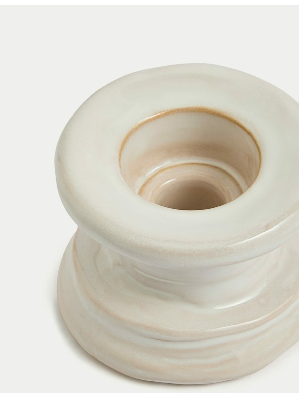 Marks & Spencer Marks & Spencer kerámia gyertya- és teamécses tartó fehér