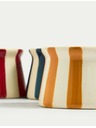 Marks & Spencer Marks & Spencer 3 darabos csíkos kerámia teamécses tartó többszínű