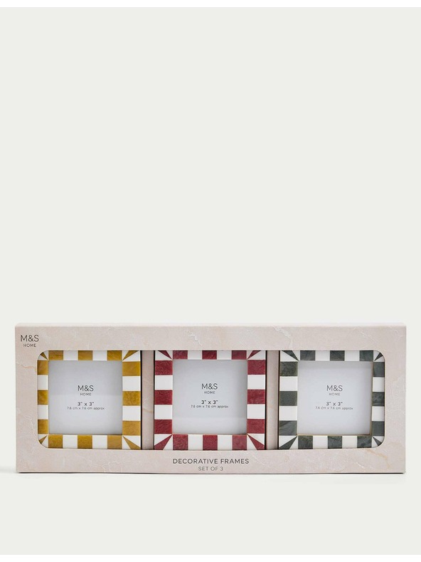 Marks & Spencer Marks & Spencer 3 darabos fényképkeret-készlet 8 x 8 cm többszínű