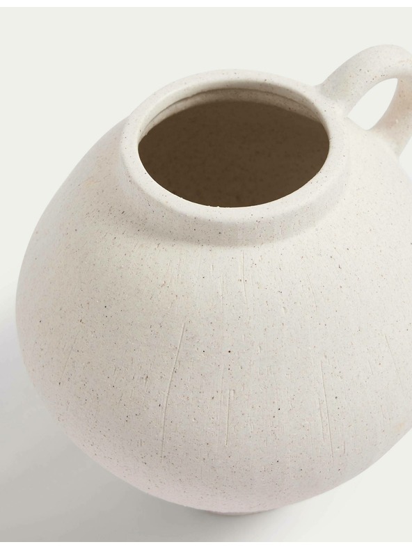 Marks & Spencer Marks & Spencer kis kerámia váza formázott füllel fehér