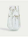 Marks & Spencer Virágmintás üveg váza Marks & Spencer bézs
